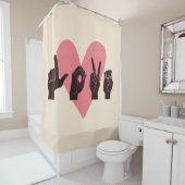ASL愛IV – バレンタインデー シャワーカーテン (インサイチュ)
