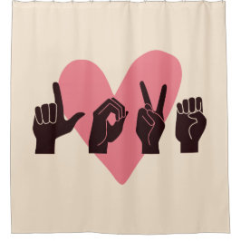 ASL愛IV – バレンタインデー シャワーカーテン