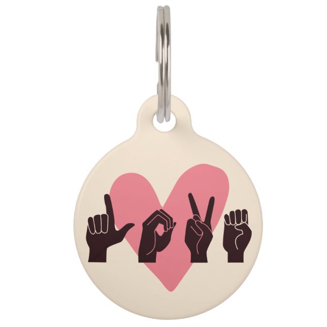 ASL愛IV – バレンタインデー ペット　ネームタグ (正面)