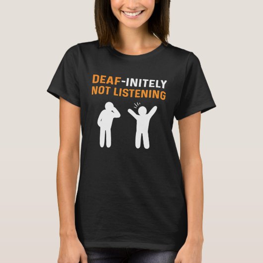 ASL手記聞号Dとは完全に一致しない Tシャツ (正面)