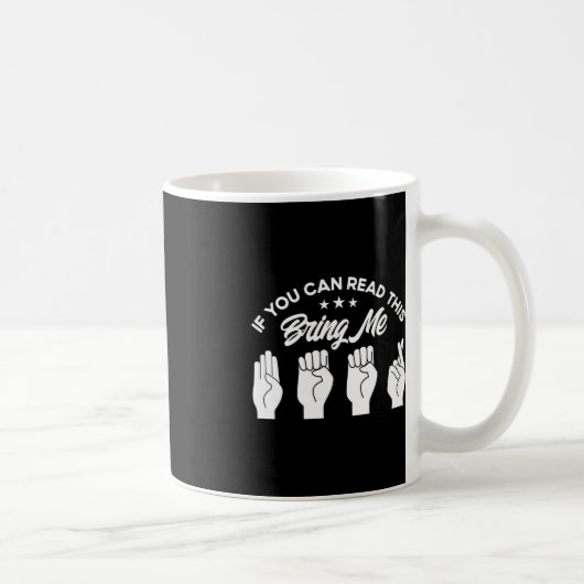 ASL手話でビールの耳が聞こえない コーヒーマグカップ (右)