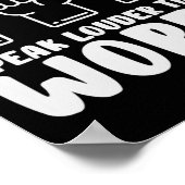 ASL手話まゆ話げ声の大きい言葉 ポスター (角)