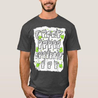 ASL手話ハッピーセント Tシャツ