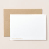 ASL手話I Love You Gold Foil Kraft Card 箔カード (裏面封筒付き)