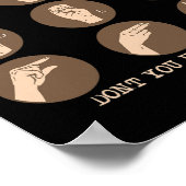 ASL標識言語を理解していない部分 ポスター (角)