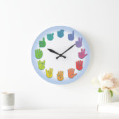 ASL署名クロック – wh ラージ壁時計 (ホーム)