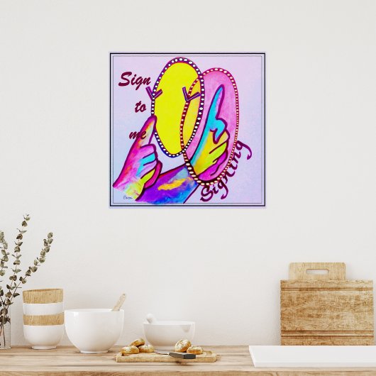 ASL署名 ポスター (キッチン)