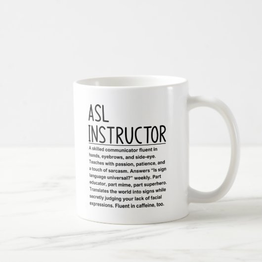 ASL講師 コーヒーマグカップ (右)
