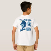 ASL金曜日デザイン - 神よ、今日はやっと金曜日! Tシャツ (裏面フル)
