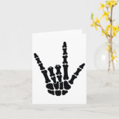 ASL アメリカ手話 愛してる スケルトン ハン カード (黄色い花)