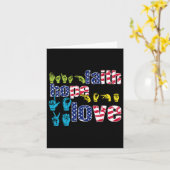 ASL アメリカ手話 7月4日 信仰 希望 , カード (黄色い花)