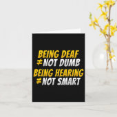 ASL ハンドジェスチャー 聴覚障害者 聴力損失の認識 2 カード (黄色い花)