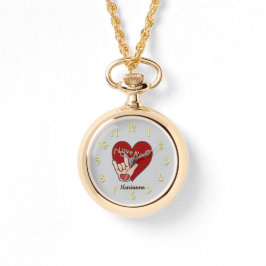 ASL パーソナライズされた I Love You Watch 腕時計