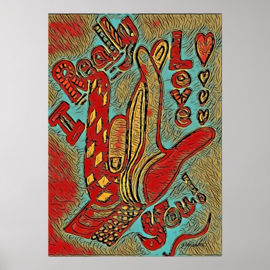 ASL ファンキー I Love You ポスター (正面)