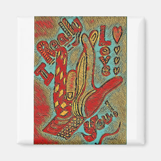 ASL ファンキー I Love You マグネット