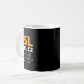 ASL – レベルC2。ASL認識度ハンドサイン言語D コーヒーマグカップ (正面左)
