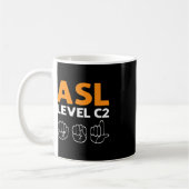 ASL – レベルC2。ASL認識度ハンドサイン言語D コーヒーマグカップ (左)