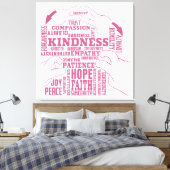 ASL – 内部美しい – ろう文化"Vee Vee"デザイン キャンバスプリント (インサイチュ (寝室))