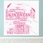 ASL – 内部美しい – ろう文化"Vee Vee"デザイン キャンバスプリント (インサイチュ (ウッドフロア))