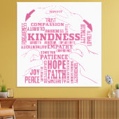 ASL – 内部美しい – ろう文化"Vee Vee"デザイン キャンバスプリント (インサイチュ (リビング))