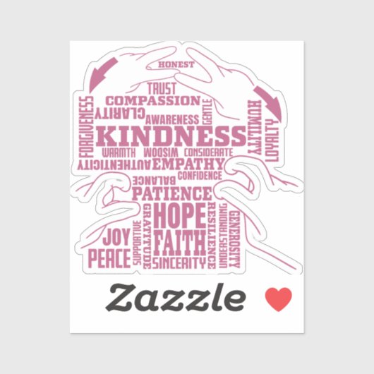 ASL – 内部美しい – ろう文化"Vee Vee"デザイン シール (シート)