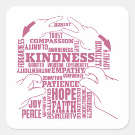 ASL – 内部美しい – ろう文化"Vee Vee"デザイン スクエアシール