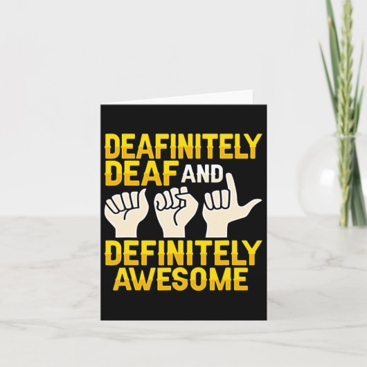 ASL 手のジェスチャー 聴覚障害者 聴力損失の意識 4 カード (正面)