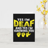 ASL 手のジェスチャー 聴覚障害 失聴者 意識 11 カード (黄色い花)