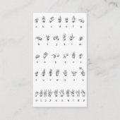 ASL、手話名刺 名刺 (正面)