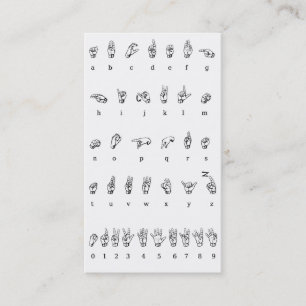 ASL、手話名刺 名刺