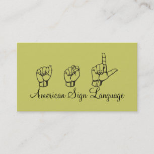 ASL,手話,翻訳者,名刺 名刺
