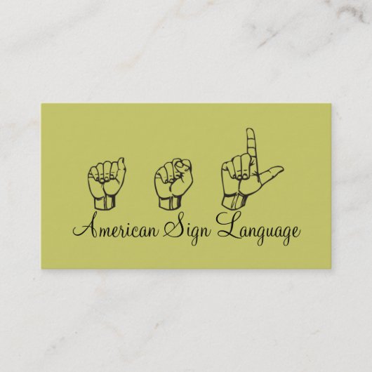 ASL,手話,翻訳者,名刺 名刺 (正面)