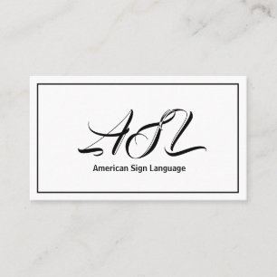 ASL、手話、翻訳者、名刺 名刺