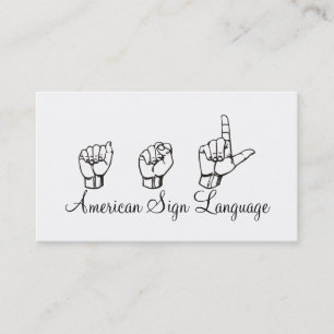 ASL、手話、翻訳者、名刺 名刺