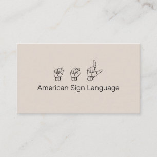ASL、手話、翻訳者、名刺 名刺