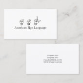 ASL,手話,翻訳者,名刺 名刺 (正面/裏面)