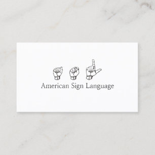 ASL,手話,翻訳者,名刺 名刺