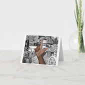 ASL 文字 L のイメージ コラージュ サンキューカード (正面)