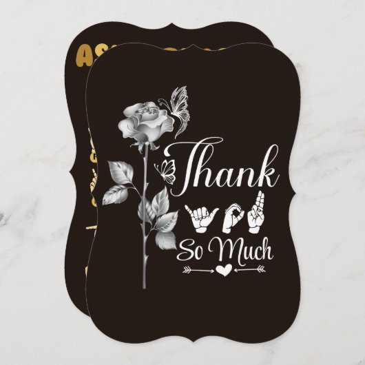 ASL「本当にありがとう」 サンキューカード (正面/裏面)