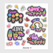 ASL Affirmation Stickers – Love, Laugh, Celebrate シール (シート)