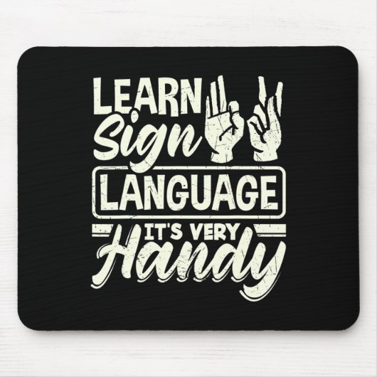 Asl Alphabet Teacher American Sing Language Its Ve マウスパッド (正面)