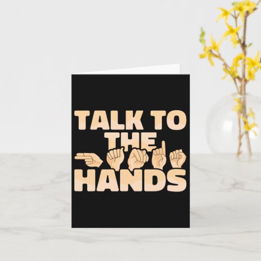 Asl American手話 カード (黄色い花)