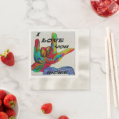 ASL American Sign Languageよりナプキンが好き 縁ありカクテルナプキン (インサイチュ)