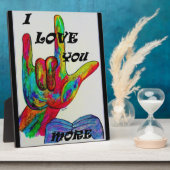 ASL American Sign Language私は貴方をもっと愛している フォトプラーク (側面)