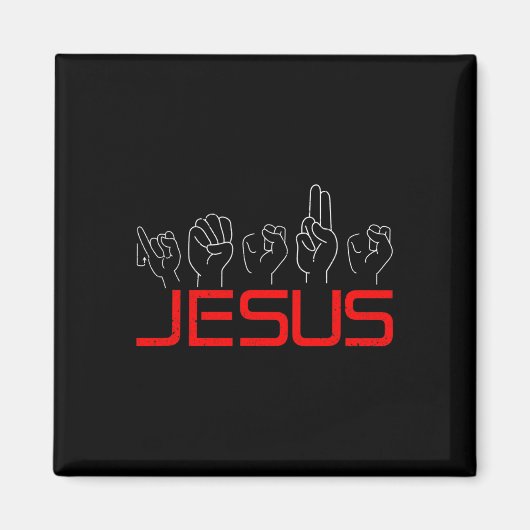 Asl American Sign Language Christian Looer Awarene マグネット (正面)