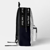 ASL American Sign Language I Am Looper Backpack プリントバックパック (左)