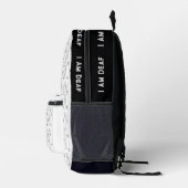 ASL American Sign Language I Am Looper Backpack プリントバックパック (右)
