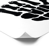 Asl American Sign Language I Love You Skeleton Han ポスター (角)