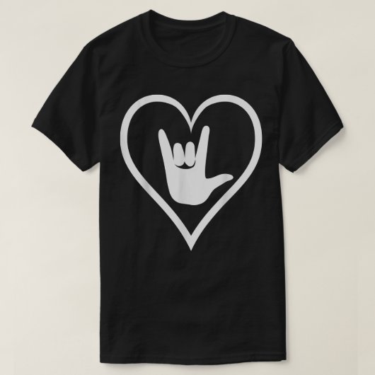 ASL American Sign Language I love you T New Colo Tシャツ (デザイン正面)
