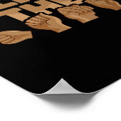 ASL American Sign Language Talk to the Hands 1 ポスター (角)